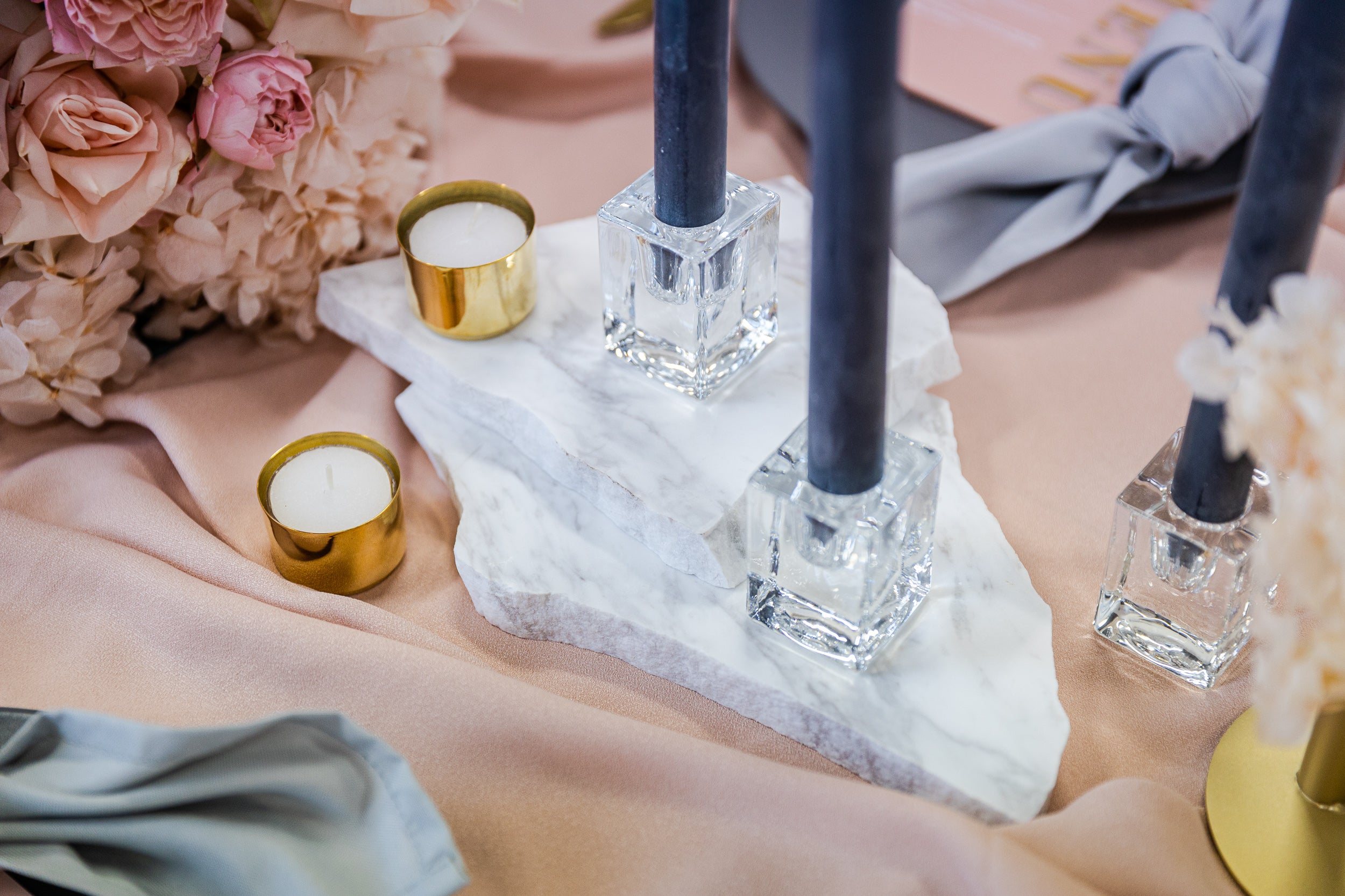 Glass Cube Candle Holder 6cm